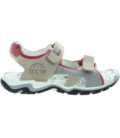 Boys good arch beige leather sandals from France 