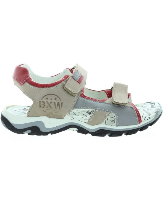 Boys good arch beige leather sandals from France 