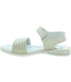 Beige leather dress girls sandals from France