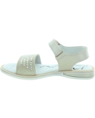 Beige leather dress girls sandals from France
