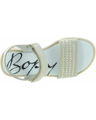 Beige leather dress girls sandals from France