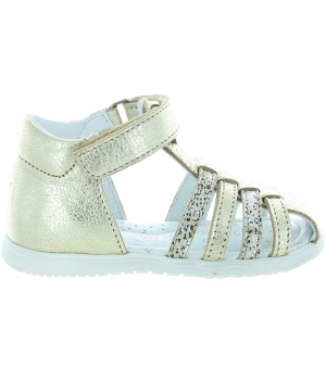 Girls sandals gold leather and orthopedic