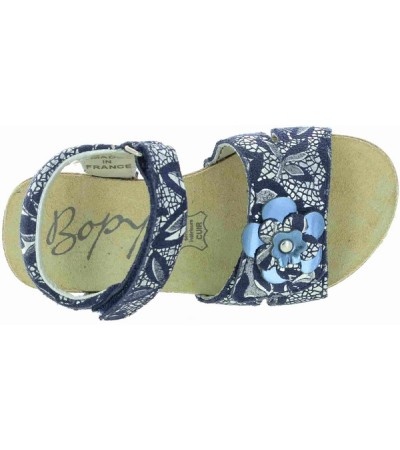 Leather summer shoes for child with support 