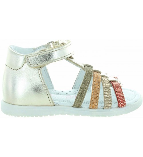 Baby sandals with open toe in gold