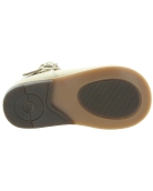 Gold leather dress shoes for a baby