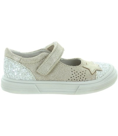 Gold leather ortho shoes for girls 
