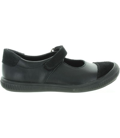 French made girls school shoes in balck leather