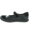French made girls school shoes in balck leather