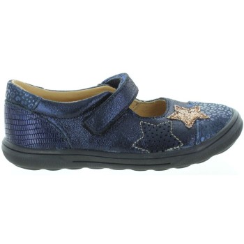 Mary jane shoes for kids in blue leather 