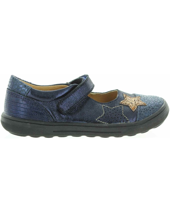 Blue leather designer shoes for kids