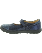Blue leather designer shoes for kids