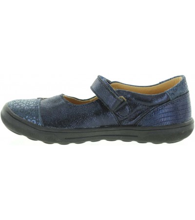 Mary jane shoes for kids in blue leather 
