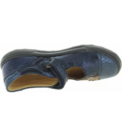 Mary jane shoes for kids in blue leather 