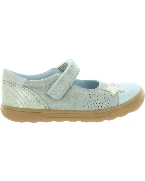 Beige leather girls casual shoes 