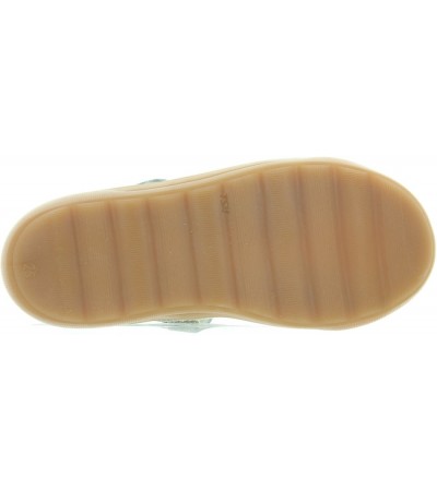 Leather girls casual shoes in beige 