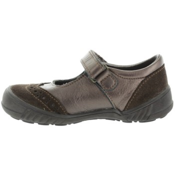 Casual school shoes for girls in brown leather 
