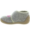 Wool pink slippers for a baby with arches 