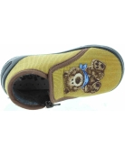 Brown slippers for a boy with wide feet