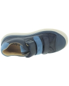 Blue leather sneakers for boys from France 