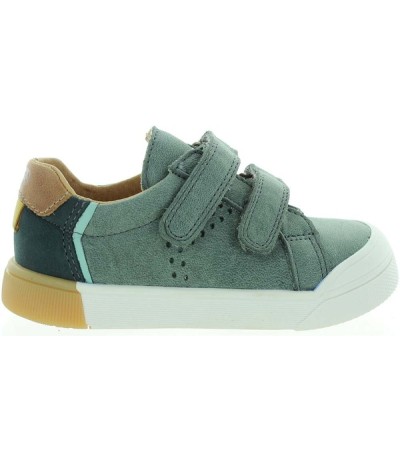 Green soft sneakers for child for any season 