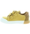 Child handsome sneakers in yellow leather 