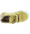 Child handsome sneakers in yellow leather 