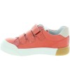 Orange leather quality sneakers for child from France 