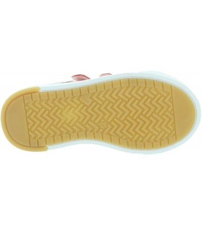 Quality sneakers for child made with orange leather 