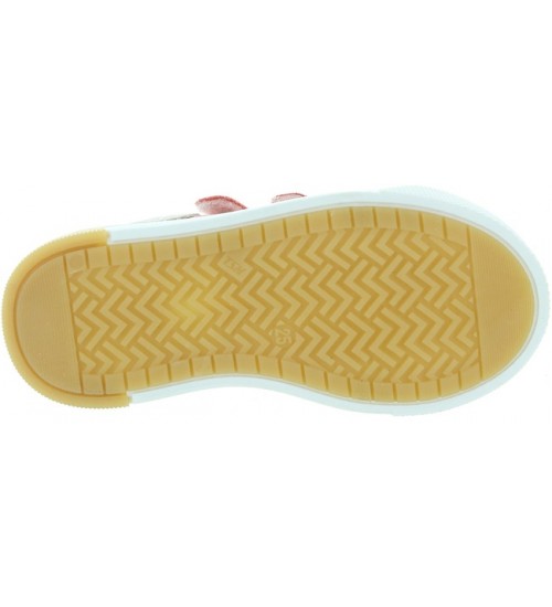 Quality sneakers for child made with orange leather 