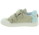 Beige sneakers for a baby with soft soles