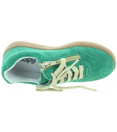 Quality girls green leather sneakers from Europe