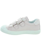 Rose leather sneakers for a child for slim feet