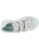 Rose leather sneakers for a child for slim feet