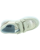 Gold Designer Sneakers Girls | Made in France with Arches