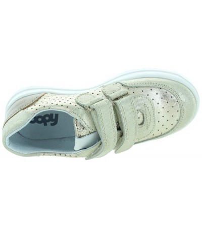 Designer gold shoes for a child from France