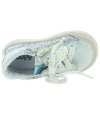 Girls silver sneakers with zipper closure with support 