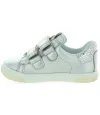 Soft new walking baby or toddler silver leather sneakers 