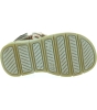 Orthopedic olive leather sandals for a boy with wide feet 