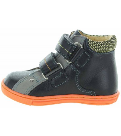 Support leather boots for kids with flat feet 