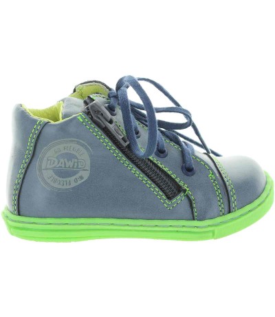 Blue leather high tops leather for toddlers 