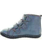 Good leather blue high top child boots 