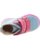 Double wide blue boots for a toddler with best support 