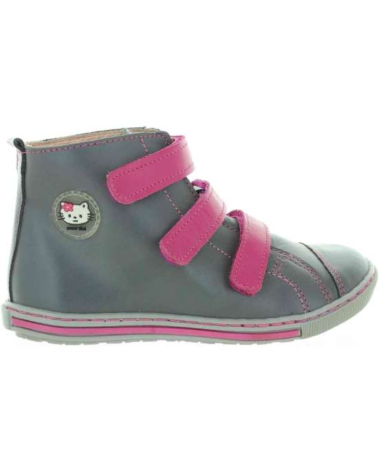 High top gray leather shoes for toe walkers