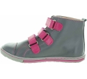 High top gray leather shoes for toe walkers