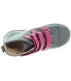High top gray leather shoes for toe walkers