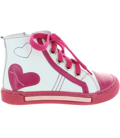 Ankle supination stop girls ankle leather high sneakers