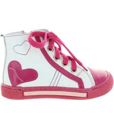 Ankle supination stop girls ankle leather high sneakers