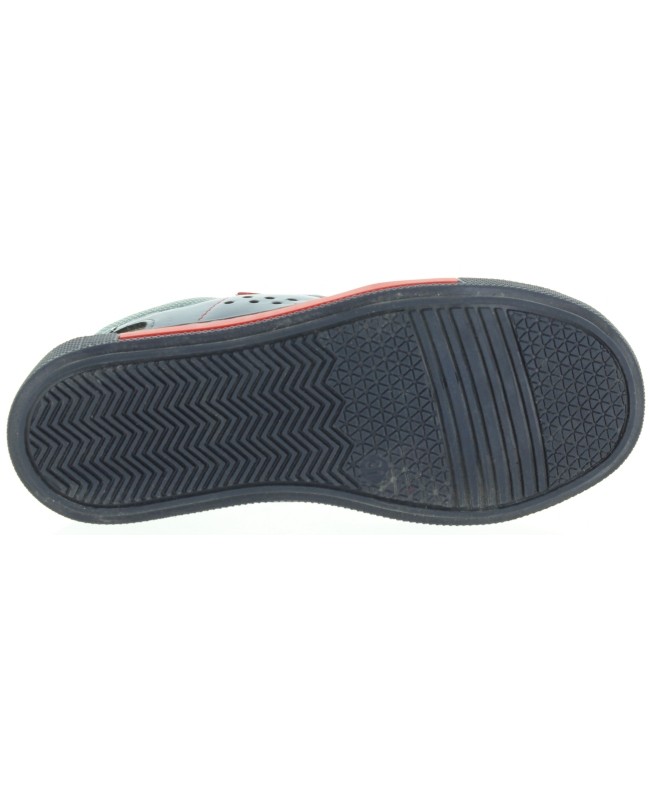 Blue leather European sandals with closed toe