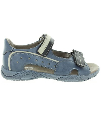 Natural leather boys closed heel sandals 