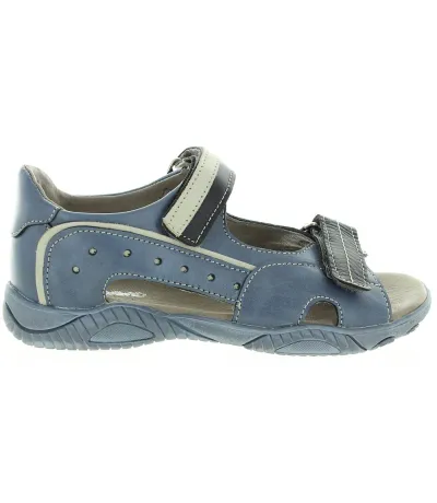 Natural leather boys closed heel sandals 